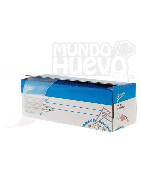 Manga Desechable Nº18 (45 Cm) Caja X 100 Unds. Ateco