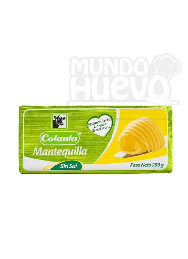 Mantequilla Colanta Sin Sal x 250 Gr