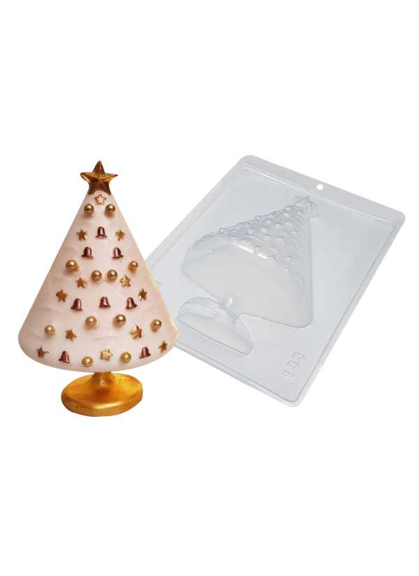 Molde de Acetato Árbol de Navidad Grande Decorado 3 Partes BWB