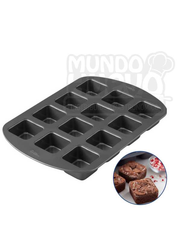 Molde Cuadrado Brownie X 12 Cavidades Wilton