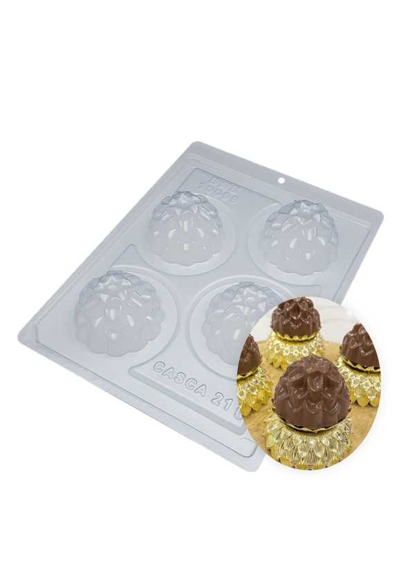 Molde para Chocolate Trufa Bella Flor 3 Partes X 4 Cavidades BWB