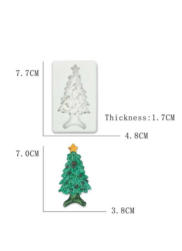 Molde de Silicona Navidad Arbol Estrella