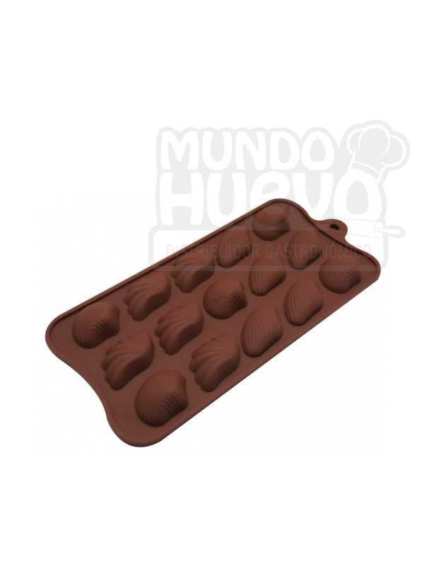 Molde de Silicona Choco Conchitas X 15 Cavidades