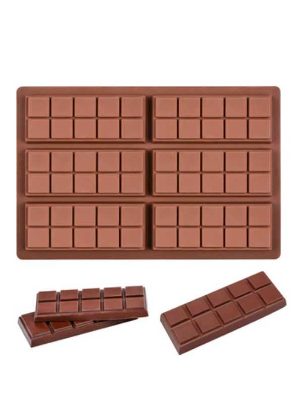 Molde de Silicona Chocolatina Cuadros X 6 Cavidades