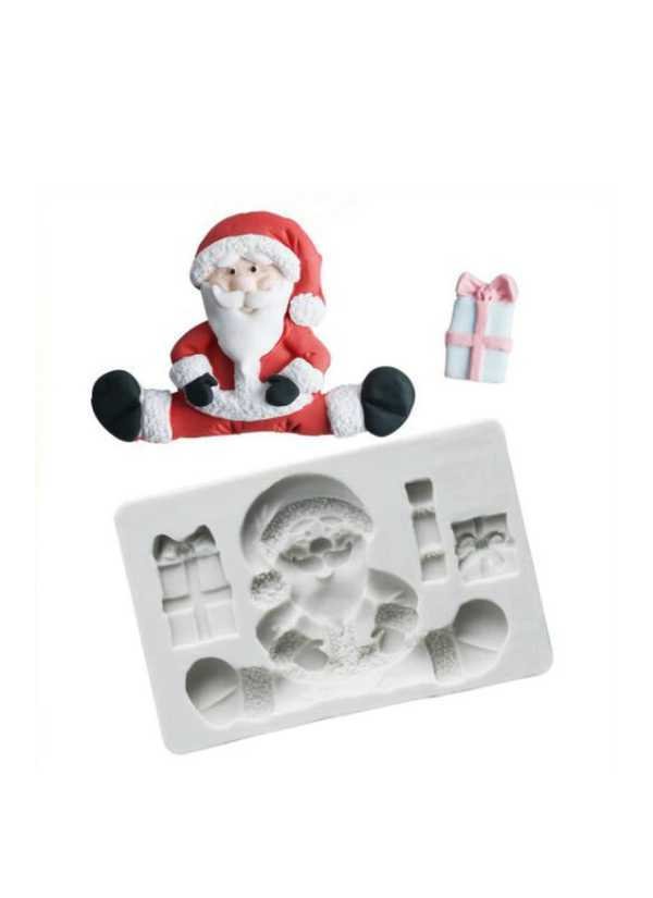 Molde de Silicona Navidad Papa Noel X 4 Cavidades