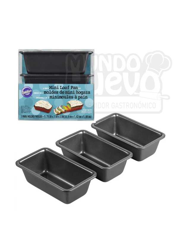 Molde Aluminio Mini Pan X 3 Unds. Wilton