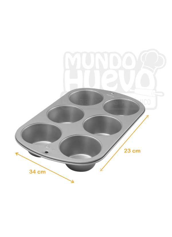 Molde Para Cupcake Muffins Jumbo X 6 Cavidades Wilton