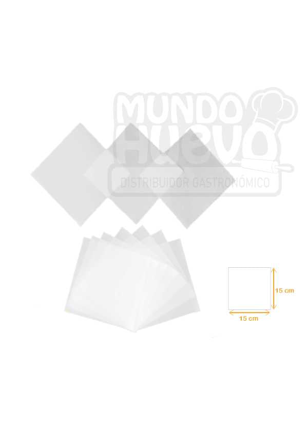 Papel Parafinado Blanco en Hoja 80 unds 15 x 15 cm