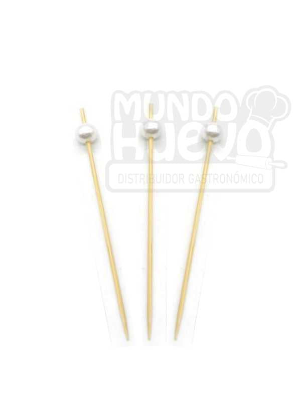 Pincho Perla Plateado 12 Cm x 100 Unds.