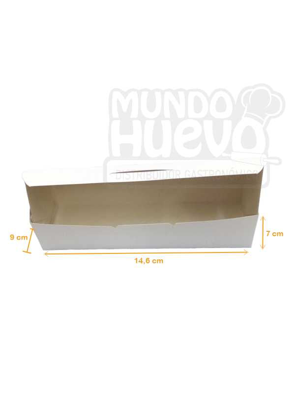 Caja de Cartón Rectangular Blanca Pionono Supia 30 x 9 x7 CM