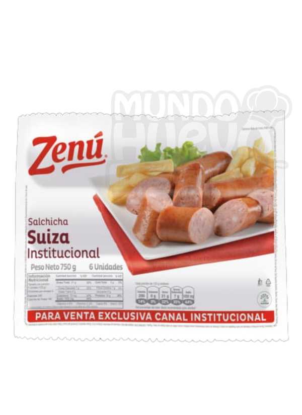 Salchicha Suiza Institucional x 750 Gr Zenú