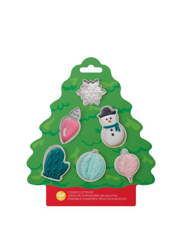 Mini Set Cortadores Navideños Árbol Wilton