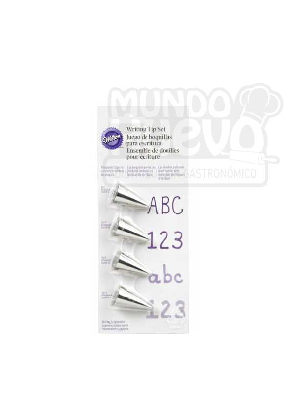 Set Boquilla Escritura X 4 Unds. Wilton