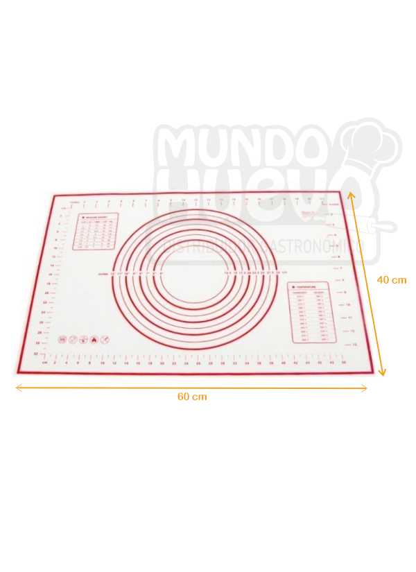 Tapete Silicona Para Fondant Con Regla 60 x 40 cm