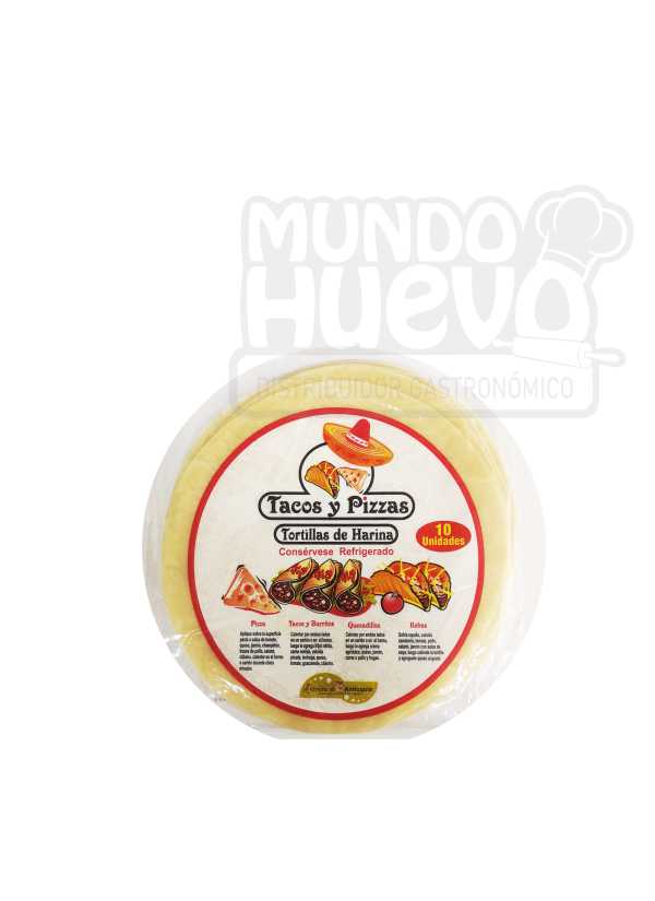 Tortilla Mexicana 20 Cm x 10 Unds Tacos y Pizzas