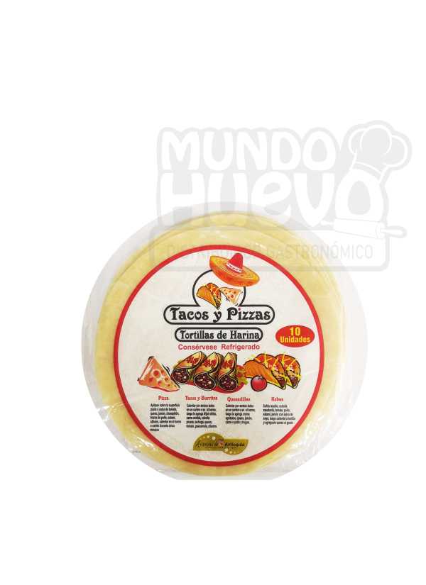 Tortilla Mexicana 25 Cm x 10 Unds Tacos y Pizzas