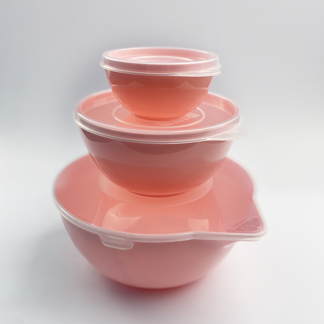 Bowl Plástico Mediano Rosado Pastel BWB – Mundo Huevo